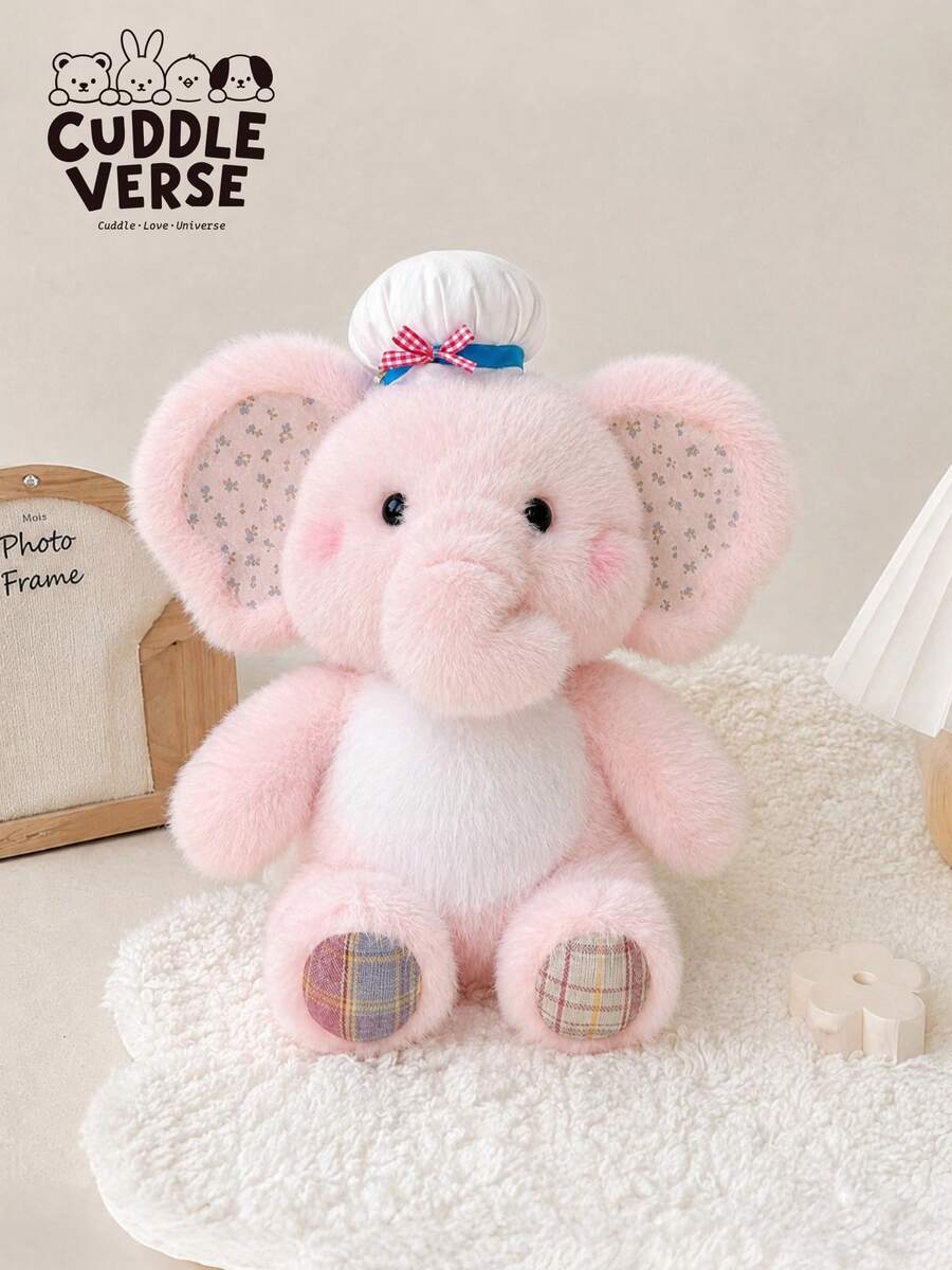 11.02in Pink Elephant Plush Toy- Soft And Fluffy.Pop Baby Dolls Plush Teddy Bear Anime Figure Mahjong Angel Box Bunny Squishy Toy Squish Dumpling Squishy Halloween Room Decor Squishies Rilakkuma Toys For Girl Mahjong - Multicolor - View 1