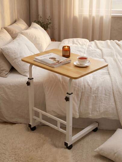 Tavolino laterale moderno, struttura in metallo, facile da montare, adatto per soggiorno, comodino, balcone, decorazione per la casa, comodino con ruote, tavolino laterale per divano mobile, piccolo scrittoio, carrello per il servizio da pranzo, facile da installare.