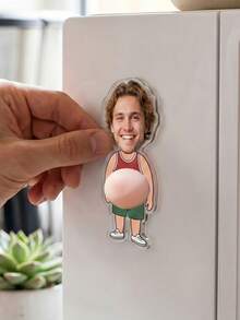 Personalized Photo Fridge Magnet Decor - Custom Upload Your Photo, Hexagonal Acrylic Cut, Suitable For Fridge, Suitable For Party, Graduation Gift, Upload Your Photo - Multicolor - View 5