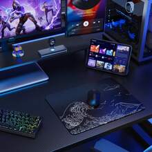 ATTACK SHARK CM05SE Glass Gaming Mouse Pad, Nano-Etched Texture, Smooth Glass Surface, High Precision, Fast Movement, Scratch-Resistant, PU Leather Anti-Slip Base, Small (410*310mm) - View 5