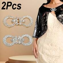 1Pc/2Pcs Elegant Button, Fur Coat Decorative Button, Rhinestone Decor, Suitable For Cape, Jacket, Coat, Trench Coat And Shawl, Invisible Sewing Hole Design, Traditional Cheongsam Button, Hand-Sewn Style - Multicolor - View 16