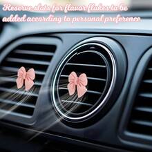 3/4/6 Pcs Pink Bow Car Interior Cute Car Interior Accessories Car Air Vent Decoration Clip Bow Car Air Vent Decoration Clip - A - View 6