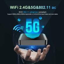 جهاز IPTV TV BOX بسعة 64 جيجابايت بنظام أندرويد 14 ومعالج Allwinner H313، فيديو HD 4K، واي فاي مزدوج 4G/5G مع جهاز تحكم صوتي، صندوق ترفيه منزلي وجهاز بث للحياة اليومية والتجمعات العائلية - قابس اتحاد أوروبي نوع C (220 إلى 240 فولت) - مشاهدة 3