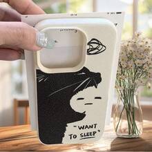 [Fast Local Shipping] Phone Case For Apple 17 16 15 Promax: Direct Wholesale From The Factory Ivory White With Lychee Pattern And Large Hole / For 17PROMAX Fashionable And Creative Phone Case With UV Printed Sleeping Cat, 2D Flat Design In TPU With Comfortable Grip For IPhone 17/16/15/14/13/12/11/8/7 Plus Pro ProMax, Best Gift For - 圖片1PCS - 查看 7