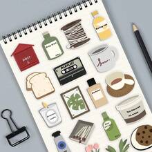 50pcs Everyday Home Decor Sticker Decorative For DIY Crafts, Journals, Laptop, Water Bottles (Asymmetric Shapes)/Cute Stickers/Journal Decoration - 1 Set - 50pcs - View 6