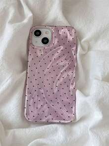 1 buah Casing Ponsel Gaya Korea Baru Motif Ekor Rubah Ungu Polkadot, Desain Minimalis Premium Kompatibel dengan Apple 17 Pro Max, Modis Kompatibel dengan Apple 16, Unik Kompatibel dengan Apple 15 Pro, Gaya Bisnis Kompatibel dengan Apple 14 Plus, Kompatibel dengan Apple 13, Kartun Kompatibel dengan Apple 12 Pro Max, Pelindung Anti Guncangan Kompatibel dengan Apple 11 - Purple - View 3