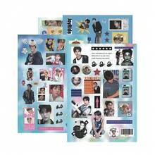 8Sheets Boy Group Stickers, Idol Portrait Decals For Fans Collection & Daily DIY Decor - 8PCS - View 6