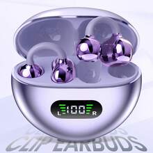 Wireless 5.4 Open-Ear Earbuds, Wireless Clip-On Earphones, LED Battery Display, Touch Control, Open-Ear Design Wireless Headphones, Suitable For Sports And Running - one-size - View 2