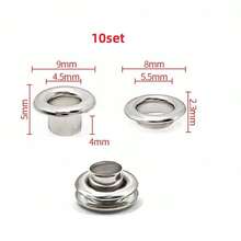 10/30/50 Set Metal Eyelet With Washer Grommet Ring Air Hole Rivet For Leather Bag Shoes Belt Cap Clothes - A - View 39