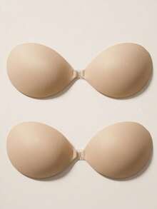 vfvQueen 1/2pcs Push-Up Adhesive Bra | Reusable Silicone Nipple Covers Suitable For Backless Outfits | Strapless Self-Adhesive Nipple Covers Suitable For Party Evening Dresses - Multicolor - View 2