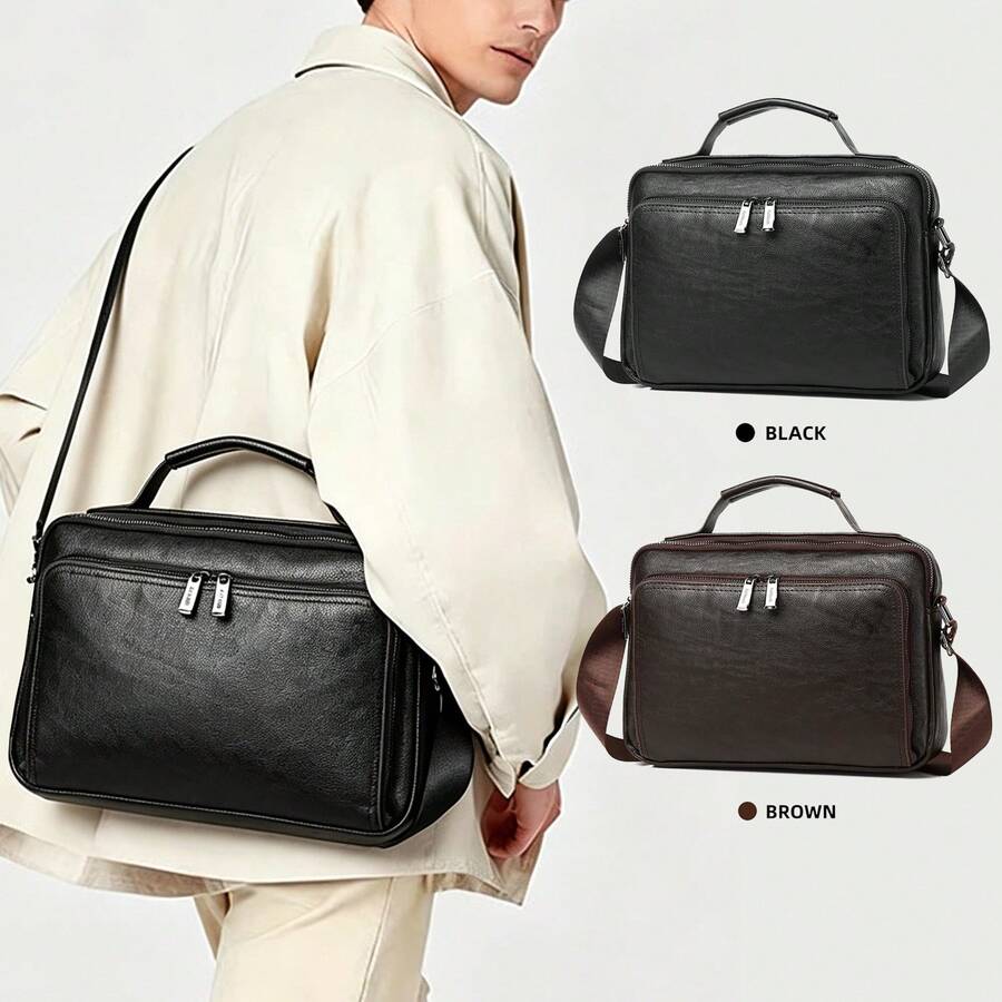 KAIDUCH Vintage Crossbody Bag For Men Large Capacity Shoulder Bag Sling Bag For Men School Daily Use Casual Style Bag Durable Fabric Bag Perfect Gift For Men - Multicolor - View 1