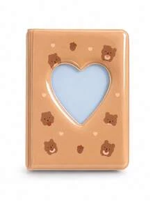 1pc Super Cute Heart-Shaped Mini Photo Album, 3-Inch 40-Page Single-Slot Storage Album, Commemorative Book, Holiday Birthday Gift - Pocket Size - View 9