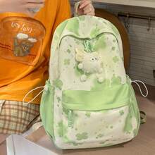 LECEY Mochila de gran capacidad para estudiantes de secundaria, preparatoria y universidad para mujeres - Verde - Ver 2
