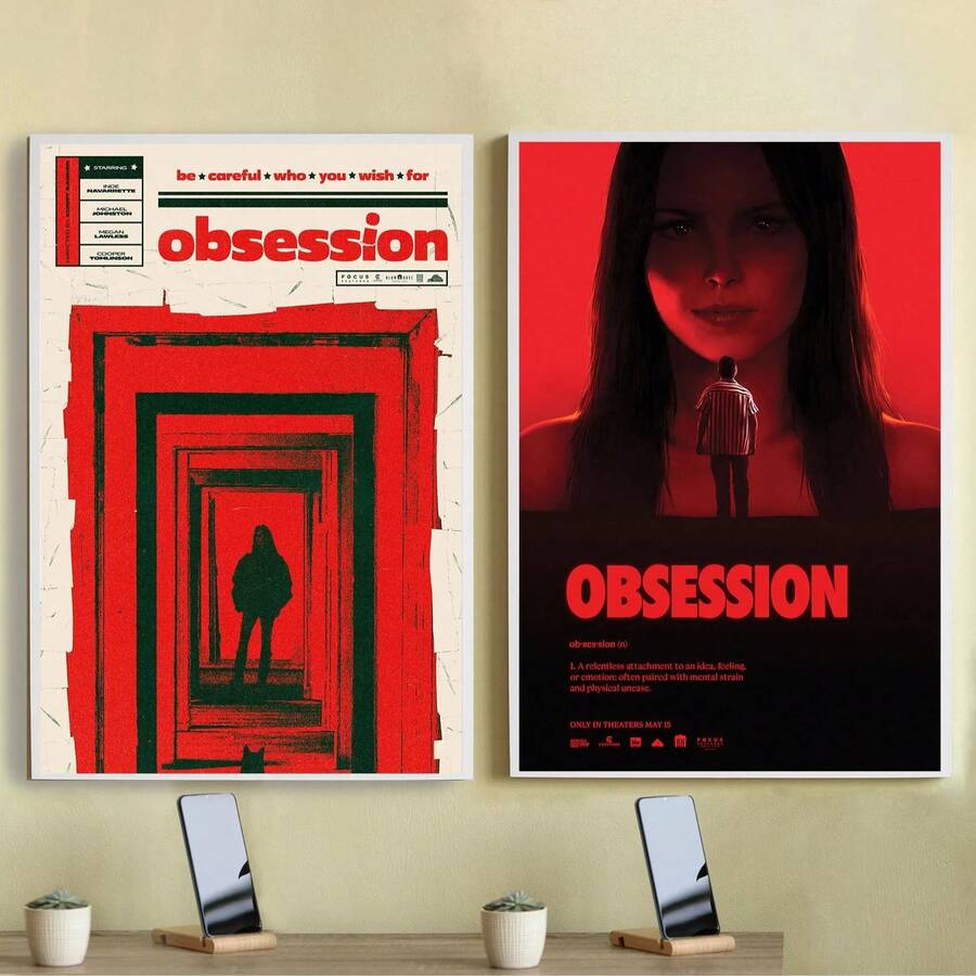 1件/片 Obsessed 熱門恐怖電影海報-粉絲收藏-紅黑時尚帆布海報,附牆面藝術邊緣空間裝飾-現代無框家居裝飾-牆面藝術-禮物 - 1PC - 查看 1