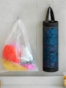 1/2 Wall-Mounted Plastic Bag Dispenser, Suitable For Home, Kitchen, Summer Beach Party, Food, Camping, Storage, Room Decor, Kitchen Accessories, Kitchen Essentials, Beach Essentials, Kitchen Storage Organizer, Desktop Decor, Kitchen Organizer - Upgraded Version - View 5