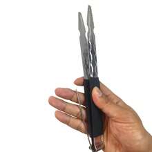 Insulated Handle, Hookah Carbon Clip, Black Handle Design | Textured Handle, Universal Size, - one-size - View 2