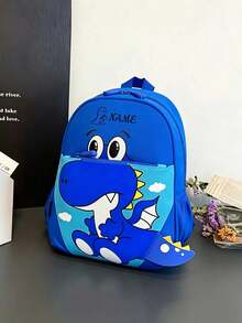 1 pieza Mochila de dinosaurio personalizada y personalizada para volver a la escuela, estampado de dinosaurio versátil y lindo, cierre de cremallera, material de nailon, correas de hombro ajustables, portátil, adecuada para la escuela, compras, salidas diarias, viajes al aire libre. Regalo de cumpleaños. - Multicolor - Ver 13