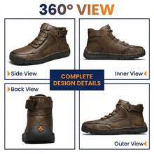 Women's Fashion Ankle Boots  Lightweight Non-Slip Walking Shoes For Hiking & Travel  Breathable Outdoor Footwear - Khaki - View 4