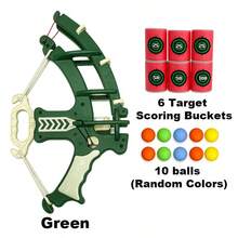 EVA Soft Ball Launcher Toy, Suitable For Competitive Games, Can Be Hand-Thrown, Especially Suitable For Children Aged 3 And Above, Perfect Birthday Or New Year Gift For Boys And Girls, Random Ball Colors - Dark Green - View 10
