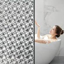 1PC Diamond Pattern Static Cling Window Film Office Partition Glass Sticker Transparent Heat Insulation Film - White - View 2