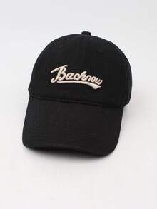 Gorra de béisbol con bordado 3D de letra de diseñador, unisex, para pareja, con visera tipo pico de pato - No - Ver 6