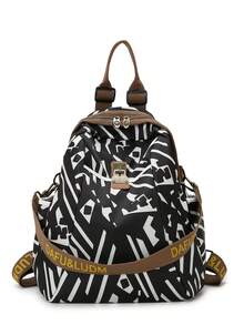 New Fashion Cradle Bag Large Capacity Solid Color Backpack, Storage Bag Multi Functional Travel Mommy Bag Shoulder Bag, - Multicolor - View 11