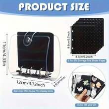 1pc Pin Collection Display Book - Portable Pin Storage Book, 8 Pages 350 Holes Storage Display Book, Portable Felt Storage Book, With Holes, Storage Solution, Jewelry Roll. - Multicolor - View 11