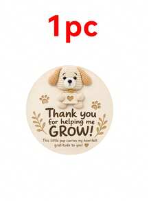 1/6/12入「Thank You For Helping Me Grow」小狗圖案木製圓形杯墊，教師感謝禮物，適合教室、居家辦公室、返校裝飾、桌面裝飾，傳遞正能量的感謝禮 - 小狗感謝你 - 查看 13
