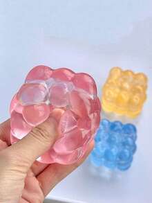 1 pieza Juguete de apretar de bloque de recuperación lenta elástico con 9 nódulos para alivio de la ansiedad, regalo de viaje, estilo y embalaje aleatorios - Multicolor - Ver 3