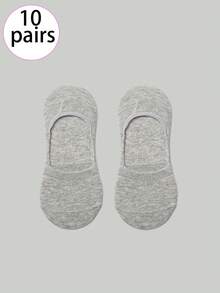 5 Pairs/10 Pairs Men's Boat Socks Summer Short Socks Fashionable Sweat-Absorbing Solid Color Invisible Socks - Multicolor - View 8