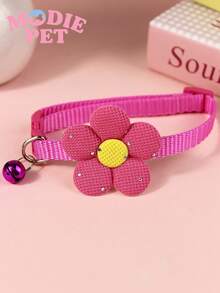 1/3pcs Cute Shiny Bow Bell Collar For Cats And Dogs, Suitable For Daily Use - Multicolor - View 6