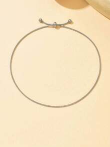 1pc S925 Sterling Silver Minimalist Plain Chain Adjustable Anklet For Women, Cold Style, Versatile For Daily Commute, Party, Low-Key, Travel, Photography, Niche Design - Chain - View 7