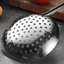 1pc Heavy Duty Long Handle Slotted Spoon, With Hollow Mesh Head, Kitchen Tool, Suitable For Hot Pot, Soup, Cooking Utensils, Modern Cookware, Sturdy Structure, Cooking Tool - Silver - View 7