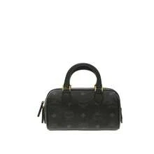 Bolso de hombro para mujer Mcm Ella Visetos Series con estampado vintage, correa lateral y asa MWBESEA01BK001 - Negro MWBESEA01BK001 - Ver 4