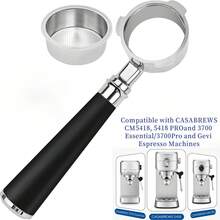 Bottomless Portafilter 51mm Compatible With CASABREWS CM5418, 5418Pro & 3700Essential - Stainless Steel 3-Ear Portafilter With Filter Basket - Multicolor - View 7