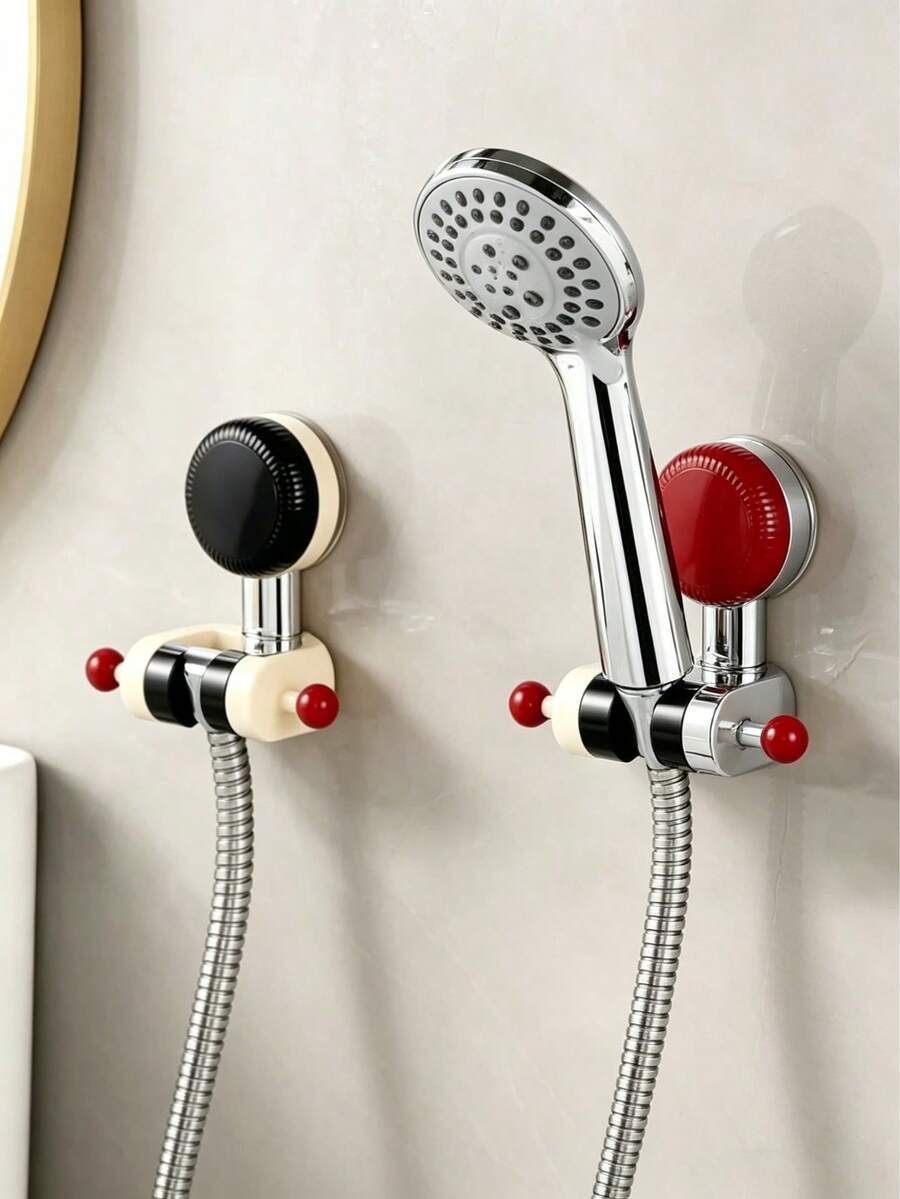 Suction Cup Drill-Free Detachable Shower Head Holder, Multi-Function Movable Rotating Shower Head Mount, Universal Bathroom Rack
