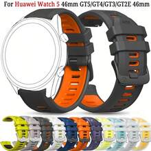 22mm 矽膠運動手錶替換錶帶，相容於 Vivoactive 4、Venu 2/3、Forerunner 745/965/955/945/935/570、Watch GT6/5/4/3/2 Pro、GTR 4/3 Pro/3/Bip 5、Watch S4/3/2，男士智慧手錶錶帶 - 22mm - 查看 1