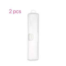 1-Paquete Caja de Almacenamiento Portátil para Cepillo de Dientes de Viaje - transparente - Ver 9