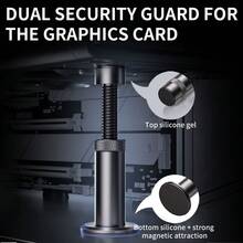 Aluminum Alloy Magnetic Spiral Telescopic Enhenced Base GPU Anti-Sag Bracket 50-120mm Adjustable Graphics Card Support Holder Fit ATX Case Desktop PC - View 6