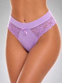 Kit Of 5 High-Rise Panties With Sexy Lace For Everyday Comfort - Flor - Multicolor - Ver 5