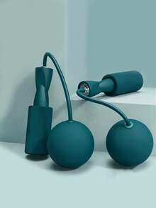 Cuerda de saltar con peso 2 en 1 con bola pesada, cuerda de saltar para deportes de interior - Multicolor - Ver 4