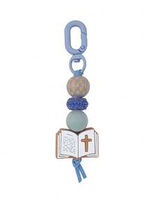 1 Count Christian Bible Cross Keychain, Mother's Day Gift For Mom, Faith Beaded Wristlet Keychain, Religious Boho Bag Charm, - 2708 - View 17