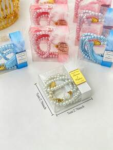 Personalized Islamic Pearl Prayer Beads Set With Customized Engraved Acrylic Tag, Ribbon And Gift Box, Tassel Prayer Beads, Ramadan Wedding Eid Ramadan Baby Shower Guest Souvenir Favor, Multi-Color Pearl Islamic Gift - Multicolor - View 7