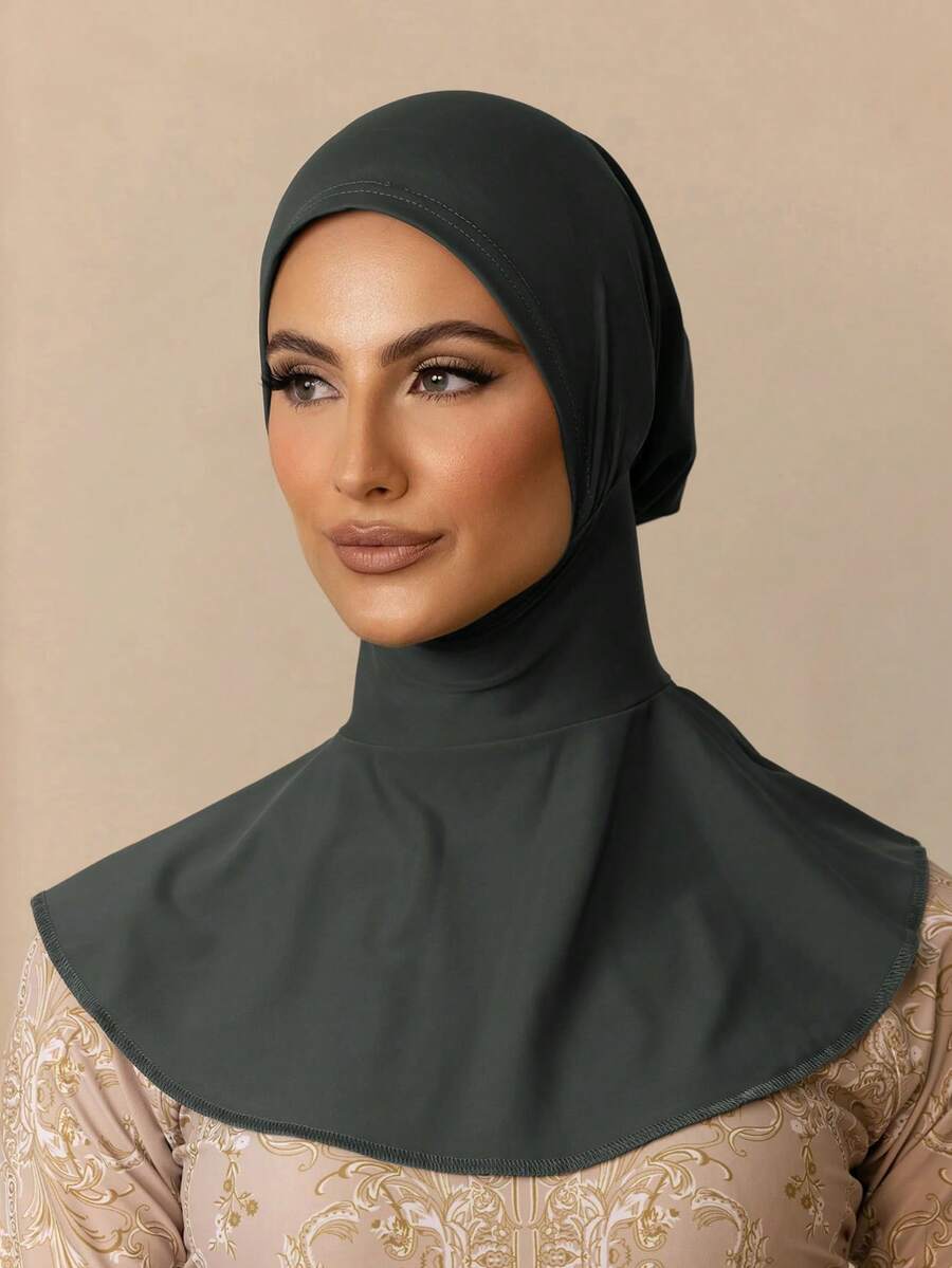 1pc Summer Bath & Swim Headscarf, Quick-Wear Design, Women's, Extended Neckline