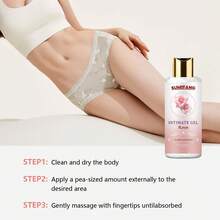 SUMIFANG 100ML Soin quotidien à la rose, doux et respectueux de la peau, soulage l'humidité et la sensation collante causées par une assise prolongée, conserve le parfum délicat de la rose, garde la peau fraîche et confortable pendant une longue période - 100 ml - Voir 5