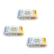 Kit 420 Toalhas Umedecida Infantil Flip Top Primeiro 100 Dias Isababy 140 Unidades 3 pacotes - Multicolorido - Visão 1