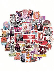 Crunchyroll 50入《鏈鋸人》官方授權高品質動漫乙烯貼紙組，粉絲必備，適用於水壺、筆電、手機、頭盔、滑板、剪貼簿、車用桿，適合送給媽媽、爸爸、爺爺、老師、姊妹、兄弟、朋友的趣味情人節禮物，設計包含：Makima、Denji、Aki Hayakawa、Hirokazu Arai、Himeno Kishibe、Xiaohong Dongshan 等 - 多色的 - 查看 8
