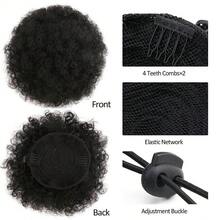 Super Fluffy Hair Tie 4-8 Inch Afro Fluffy Drawstring Ponytail For Girls Children Small Size Synthetic Hair Bun Curly Hair Scrunchie Bun - Black - View 4