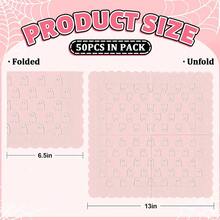 20/40/60pcs Halloween Ghost Embossed Cocktail Napkins, Pink Scalloped Edge Disposable Beverage Napkins, Birthday Party Baby Shower Table Decor - Ghost - View 3