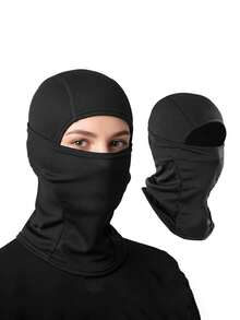1/2/3/4/5pcs Pure Black Breathable Mesh Balaclava, Windproof Dustproof Full Face Helmet Liner Mask, Motorcycle Riding Neck Warmer Headwear, Suitable For Cycling And Outdoor Use - Multicolor - View 7